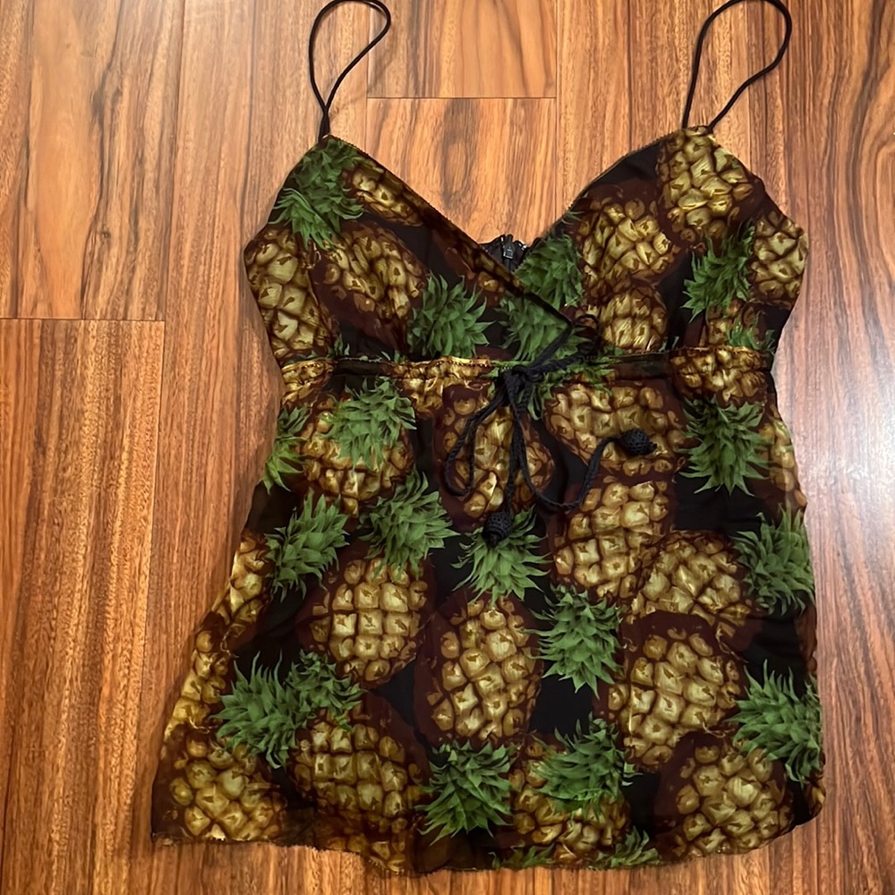 Rare J Crew Pineapple Silk Blouse